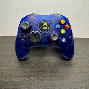 Genuine Original Xbox Controller S Translucent Blue, Cleaned & Tested. No Dongle